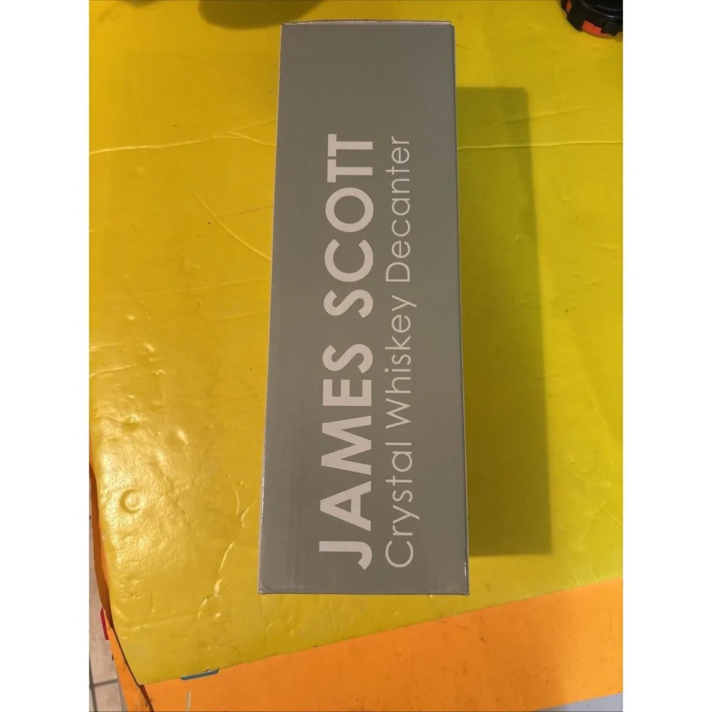 James Scott Crystal Whiskey Decanter  10.75 Tall  750ml 24oz